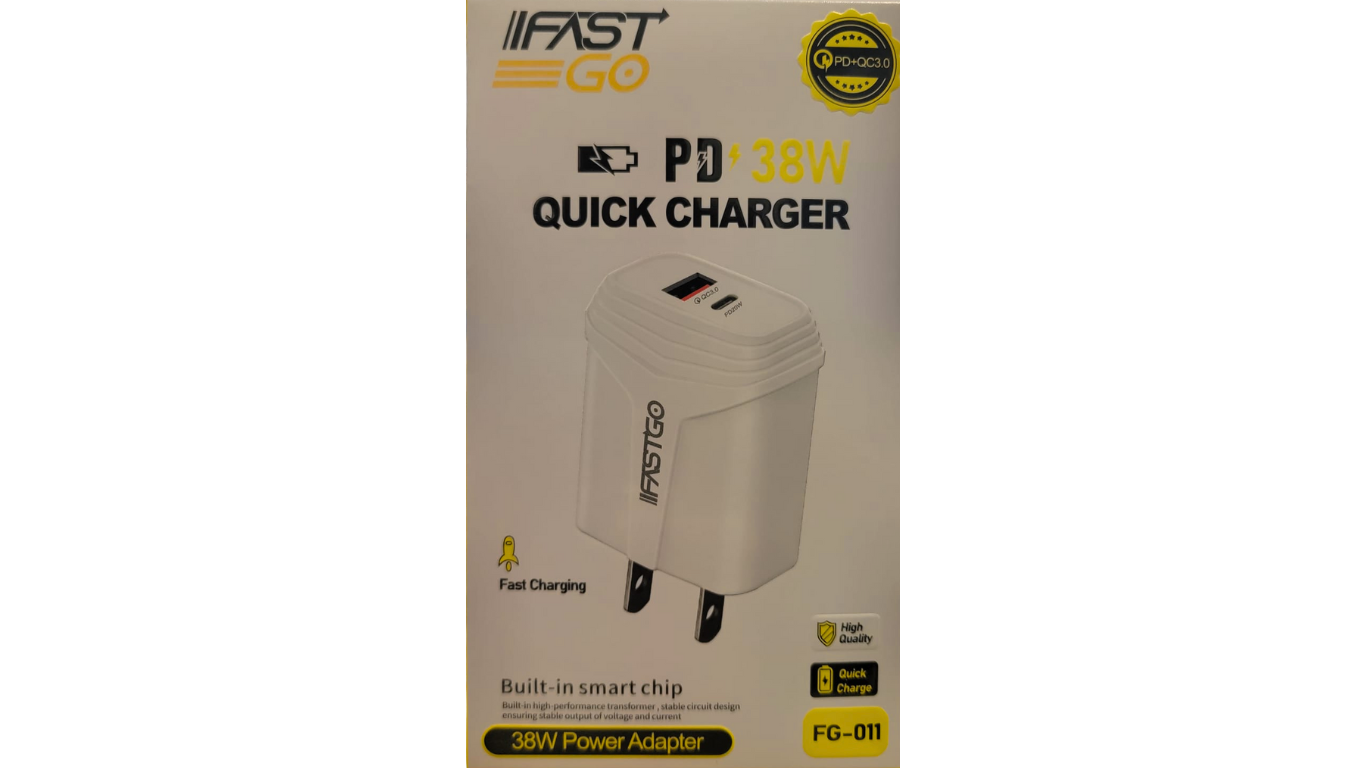 USB-C Plus USB Wall Charger Block, PD 20W