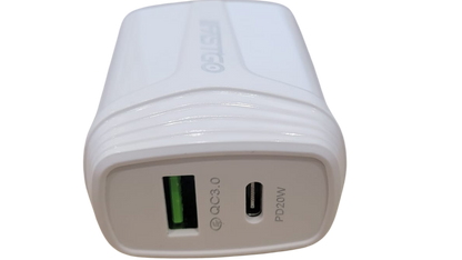 USB-C Plus USB Wall Charger Block, PD 20W