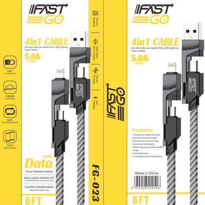 4 in 1 Phone Cable Replace USB, Lighting and Type C Cables.