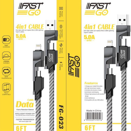 4 in 1 Phone Cable Replace USB, Lighting and Type C Cables.