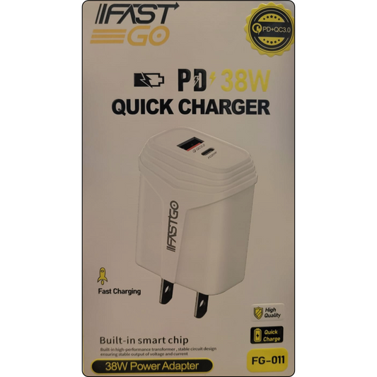 USB-C Plus USB Wall Charger Block, PD 20W